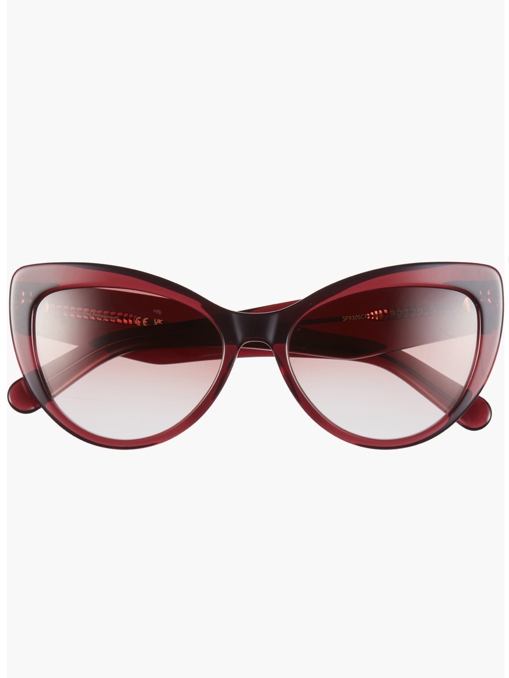 Salvatore Ferragamo Burgundy Cat-Eye Women's Sunglasses